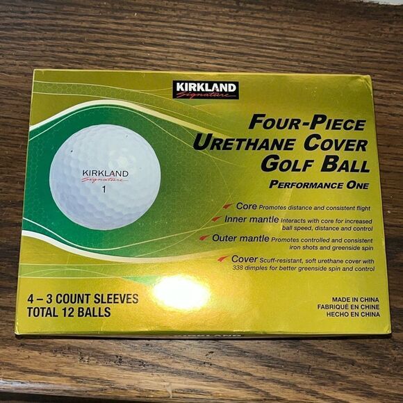 Rare 2017 Gold Box Costco Kirkland 4-piece Urethane cover golf balls performance - Picture 1 of 2
